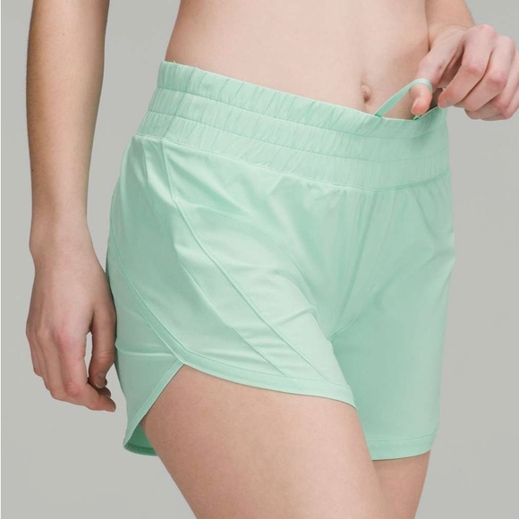 Lululemon Track That Mid-Rise Lined Short 5", Wild Mint, Size 2 - Picture 5 of 9